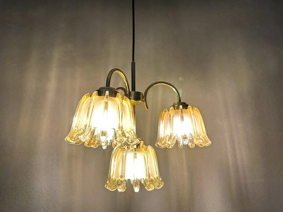 Image 1 of Lampada a sospensione vintage color ambra