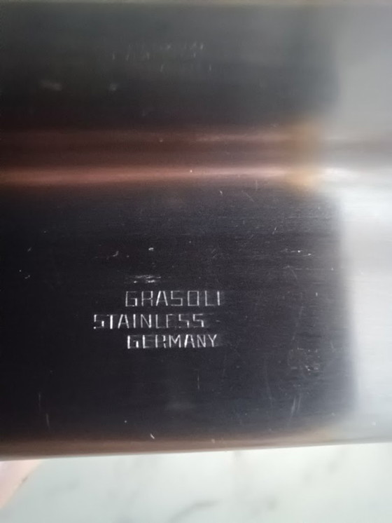 Image 1 of Mid-century design Grasoli. Toastrek. RVS + teak