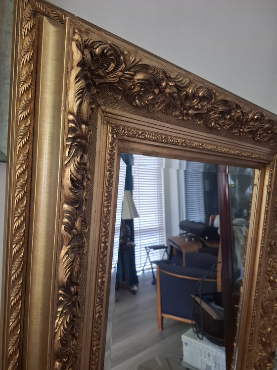 Grote facetspiegel met een rijk gedecoreerde barokke gouden lijst – Wood, Glass (photo 3 of 5)