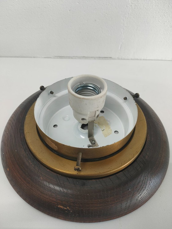 Image 1 of Plafonnier vintage spécial en verre opale (style Art Déco)