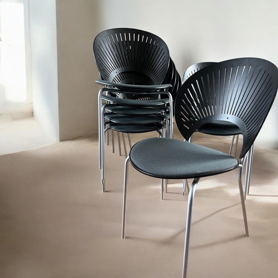 Image 1 of Ensemble de 8 chaises Fredericia Trinidad – Nanna Ditzel – Icône du design danois