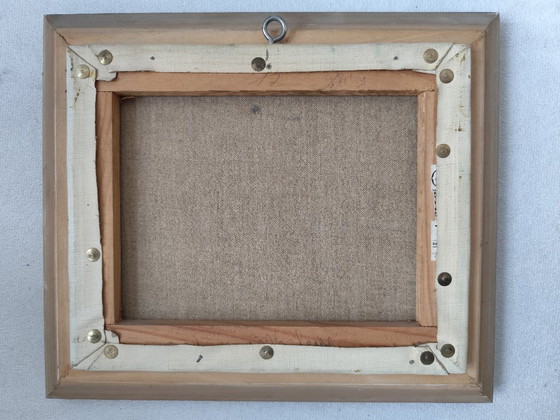 Image 1 of Vintage Signed Oil Painting | Dutch Rural Landscape with Thatched Houses | R. Leibé