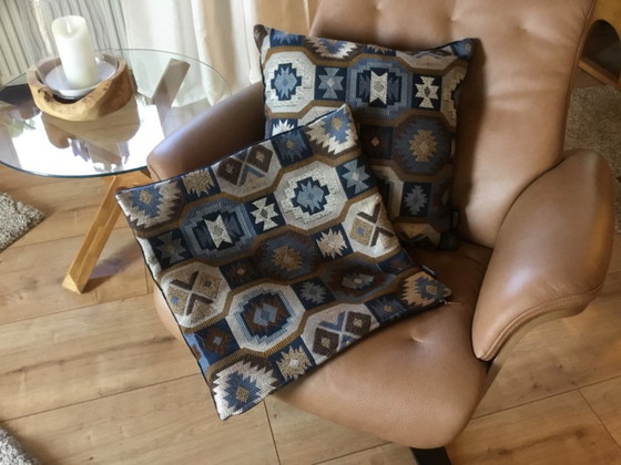 2teiliges Set Kissen Rohleder Home Collection In Blau/Braun/Grau – Textile, Velvet (photo 5 of 5)