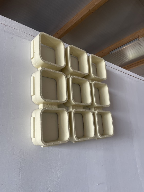 Image 1 of Mensola da parete spaziale originale in gesso, design anni '70