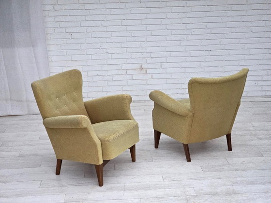 Image 1 of Dänischer Sessel von Fritz Hansen aus den 1960er Jahren, Serie 8000/8020, Originalzustand.