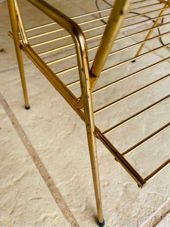 Mid-Century, Swivel,  Floor Lamp with Integrated Side Table, 1960s – Floor lights, Brass (photo 6 of 34)