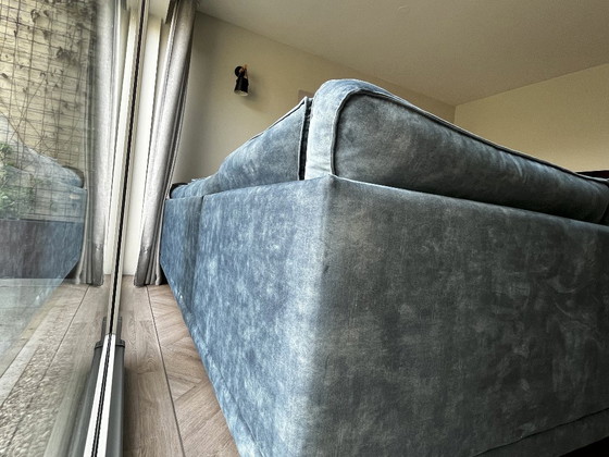 Image 1 of XOOON Modena Ecksofa | Karese-Stoff Blau | Designerfüße