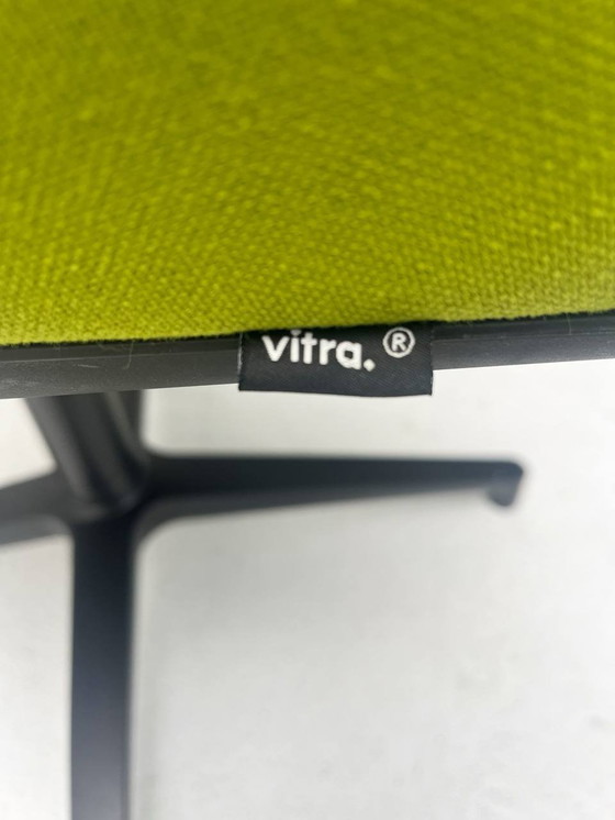 Image 1 of Set of 6 green Vitra Softshell Chair, four-star base 2010