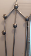 Wall coat rack polished aluminum