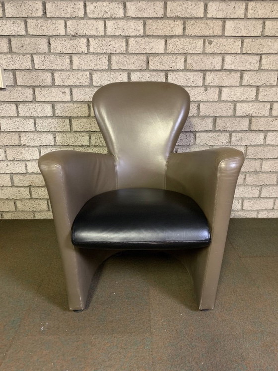 Image 1 of 2x Leolux Amphora fauteuils Leder