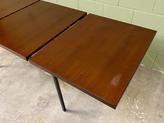 Image 1 of Uitschuifbare teakhouten eettafel van Fred Ruf voor Knoll International uit 1959