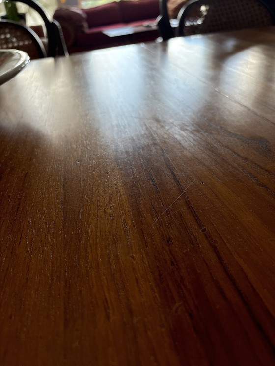 Image 1 of Table à manger extensible en teck d'origine danoise 70s