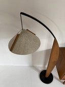 Lampe vintage en aulne en forme de canne à pêche, Domus ‘80