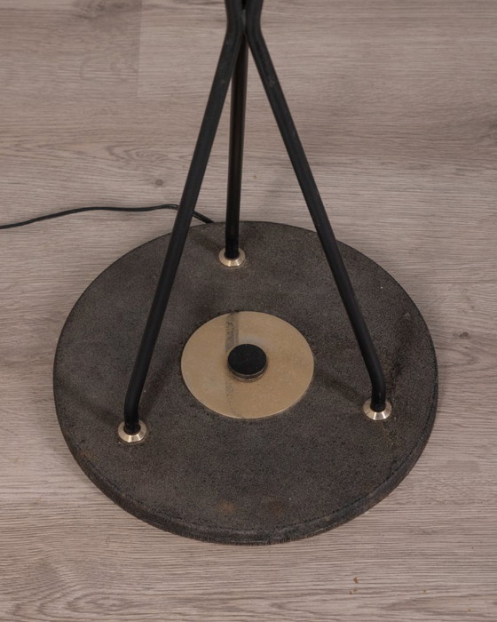 Image 1 of LAMPADA DA TERRA VINTAGE ANNI 60 TRE LUCI IN VETRO DESIGN ITALIANO