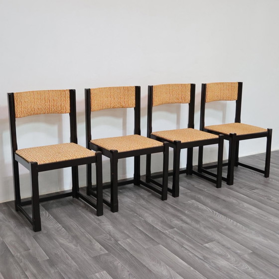Image 1 of Dining Set 4 Chairs 70s Design Vintage Modern Antiques