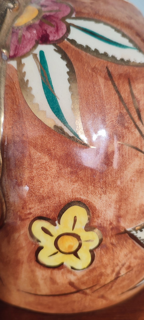 Image 1 of Brocca in ceramica decorata a mano d'epoca