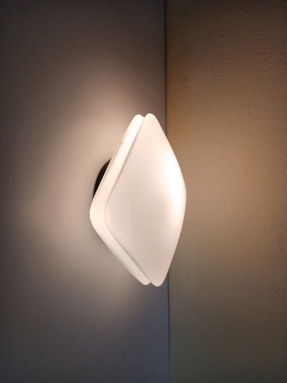 Applique, Plafoniera, Art Déco, Vintage, Vetro, Metallo, Nero, 1960 (foto 4 di 7)