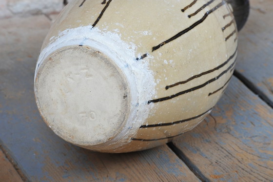Original Mid-Century Vase, Ceramic, Well-Preserved Condition, Czech, 1950s (photo 7 of 8)