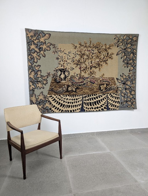 "Lumière Bleue" Aubusson Tapestry by Jean Lurçat, Tabard Frères et Sœurs, 1950s