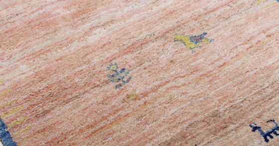 Image 1 of Tapis Gabbeh persan moderne original en laine, 153 x 119 cm, excellent état.