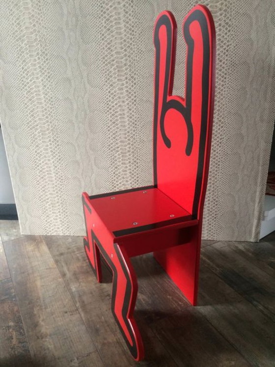 Keith Haring Kinderstuhl rot, Vilac, Dekorative Objekte, Holz (Foto 18 von 20)