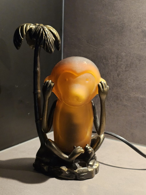 Lampada da tavolo vintage a forma di scimmia / lampada d'atmosfera - decorazione retrò