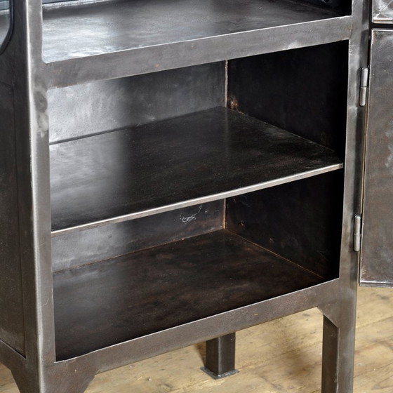 Image 1 of Vintage Iron And Glass Display Cabinet, 1970s