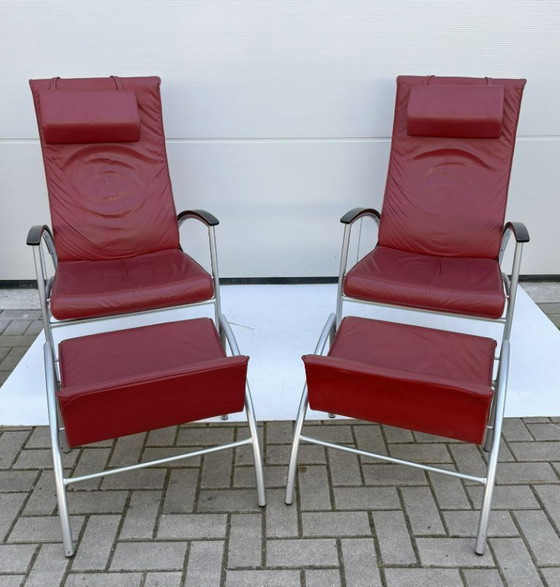 Sillón reclinable Kebe Denmark con reposapiés, dos unidades disponibles. – Sillones, Leather, Metal (photo 3 of 6)