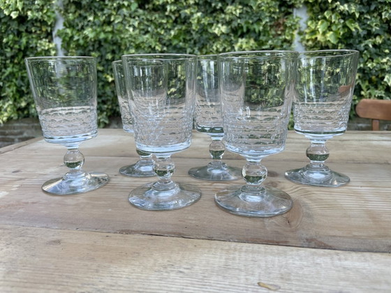 Image 1 of 6x 19. Jahrhundert Weingläser Hand-Cut Französisch