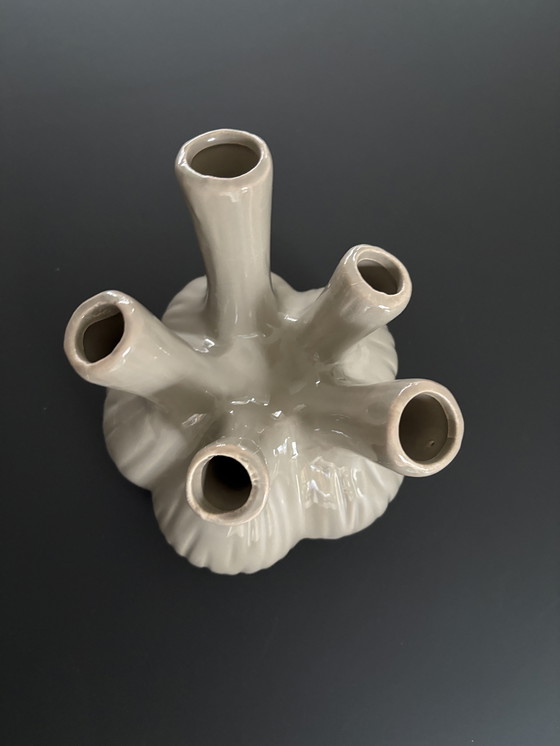 Image 1 of Sprout vase in gray ceramic
