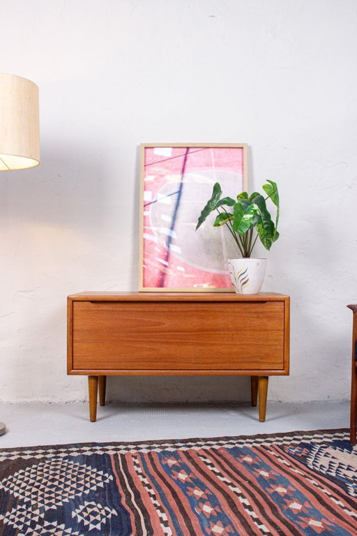 Vintage Teak Lowboard Sideboard Chest of Drawers Danish Mid-Century 1960s