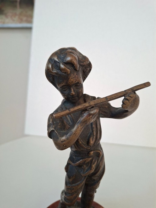 Scultura in Bronzo "Il Giovane Pifferaio"