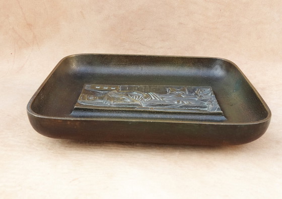 Image 1 of Schwere Bronzeschale, Barbara von Nikomedien, Heilige Barbara