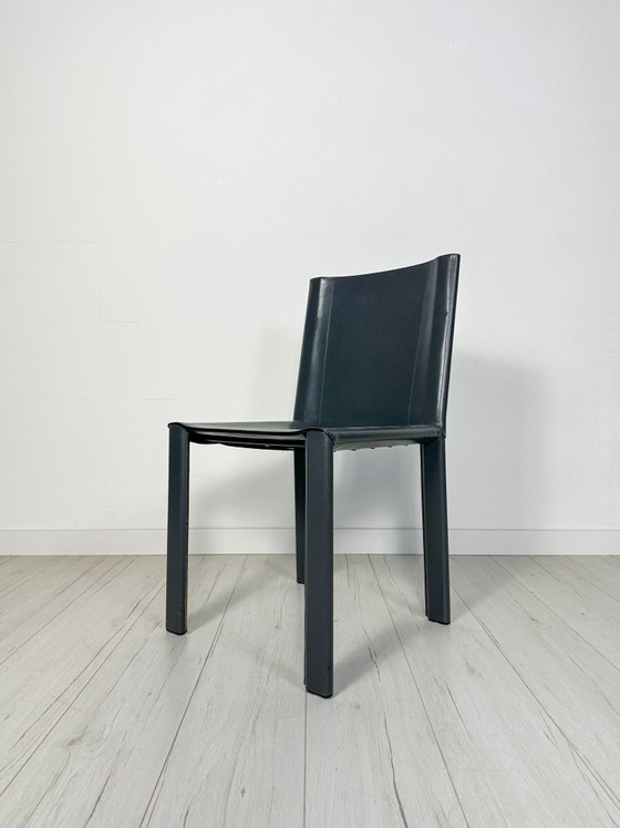 Image 1 of 6x Set 1980s VINTAGE ITALIAN DINING CHAIRS BY CARLO BARTOLI FOR MATTEO GRASSI