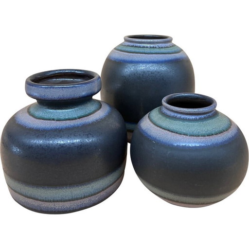 Ensemble de 3 vases en céramique vintage