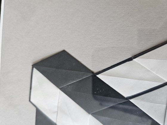 Image 1 of Unique Origami Tessellation – Framed Penrose Triangle (Signed)