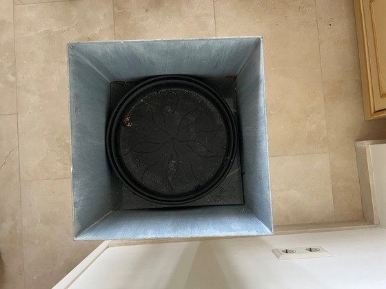 2 Vasi per piante in metallo H=78,5 cm, Blu (foto 5 di 6)