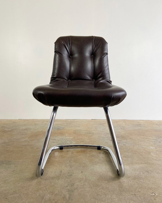 Image 1 of Sedia con struttura tubolare 4x, design anni '70