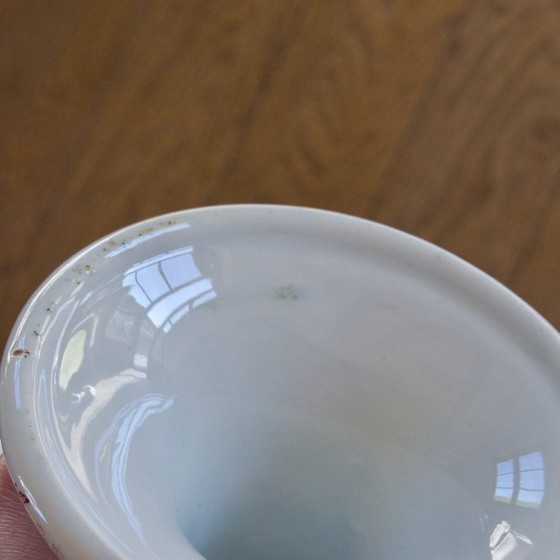 Image 1 of Compotier ancien en faïence terre de fer rose 