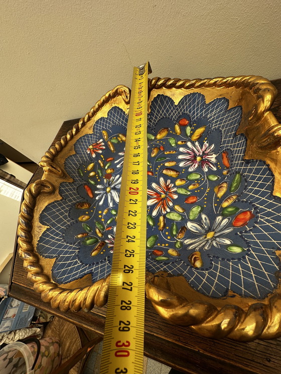 Image 1 of Corbeille / Centre de table en faïence Belge de Quaregnon signé Hubert Becquet 