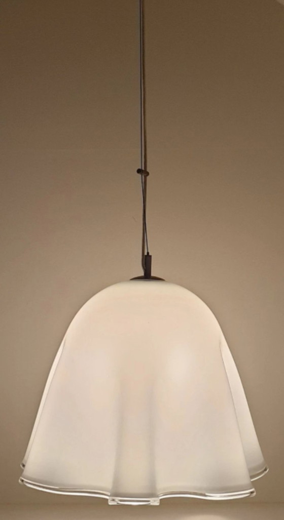 Image 1 of 2 large pendant lamps - Murano glass - model Fazeletto