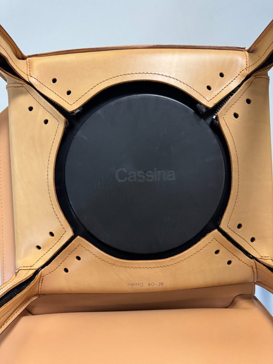 Image 1 of 6x Sedia Cassina 412 CAB Sedia di design Beige Marrone Pelle Bellini