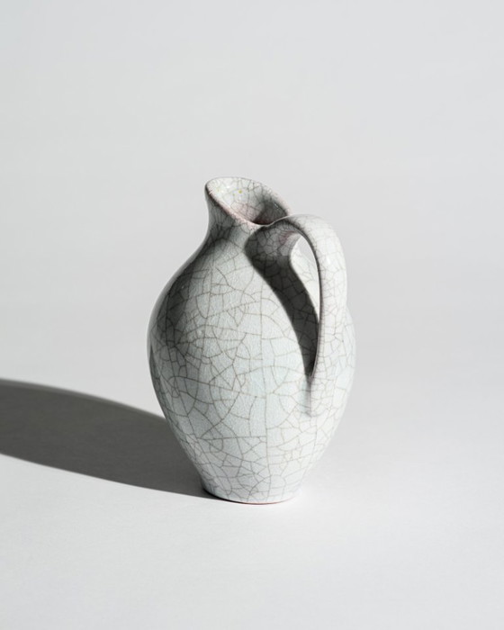 Image 1 of Karlsruher Majolika Modèle 6001 Vase en céramique craquelée Fridegart Glatzle, Allemagne