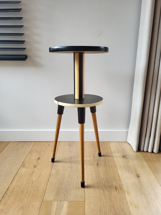 Image 1 of Supporto per piante o tavolo vintage a treppiede a 2 livelli