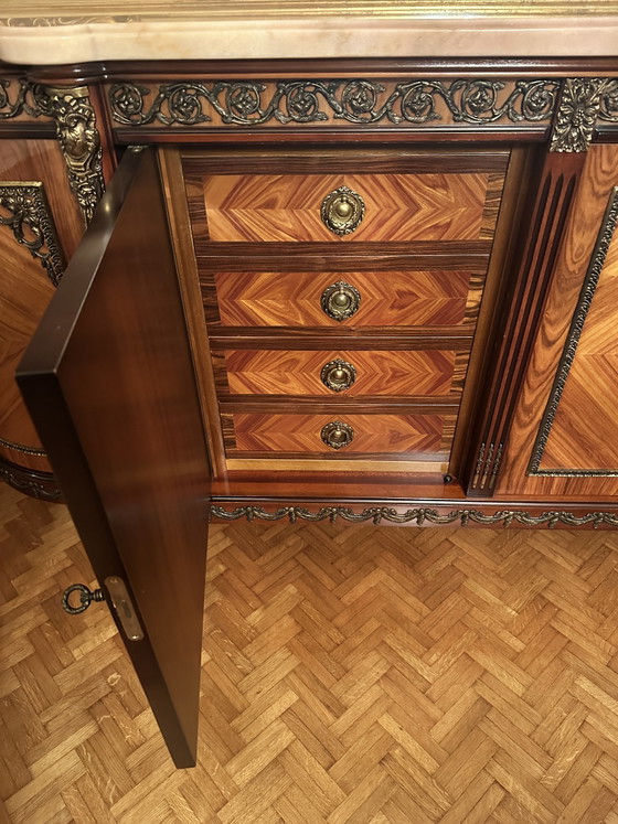 Image 1 of Buffet JP Ehalt avec miroir - Style Louis XIV - Buffet vintage années 70 - Ehalt Meubles