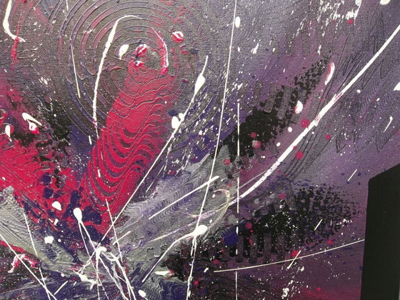 Image 1 of Origineel schilderij van de schilder 2Luss'Art – "Night Drift" – Formaat 60x60 cm