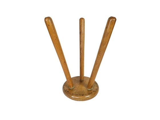 Image 1 of Sgabello - Treppiede - Sgabello da mungitura - Tabouret - stile Charlotte Perriand - legno - anni '60
