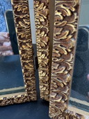 Three-piece French mirror in gold frame.