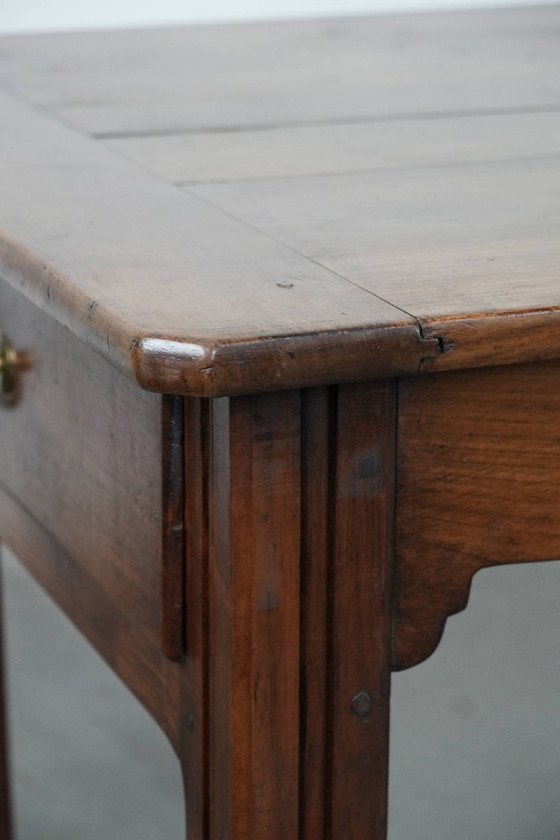 Image 1 of Antique French dining table with drawers and pull-out shelf