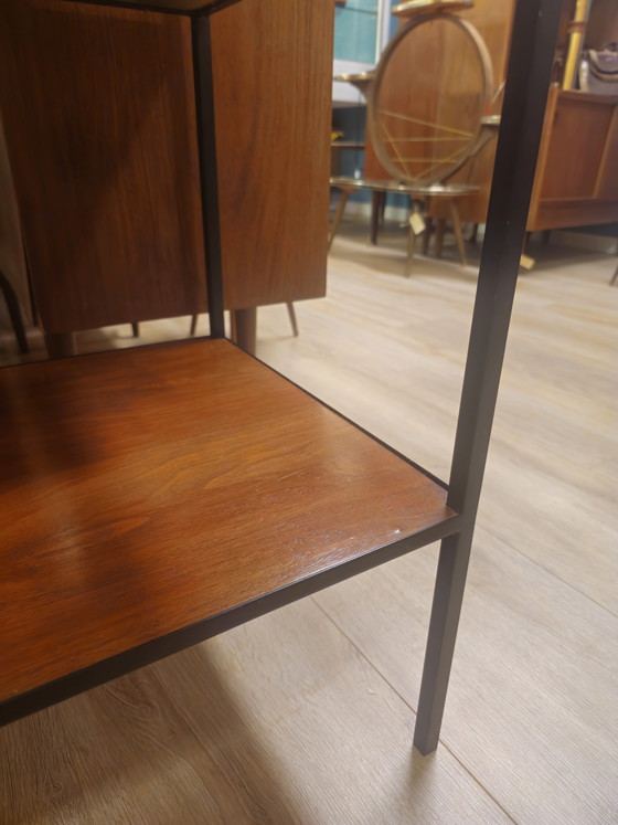 Image 1 of Vintage Sidetable Stellingkast Opbergkast Platenspeler Audiomeubel Kast Boekenkast 
